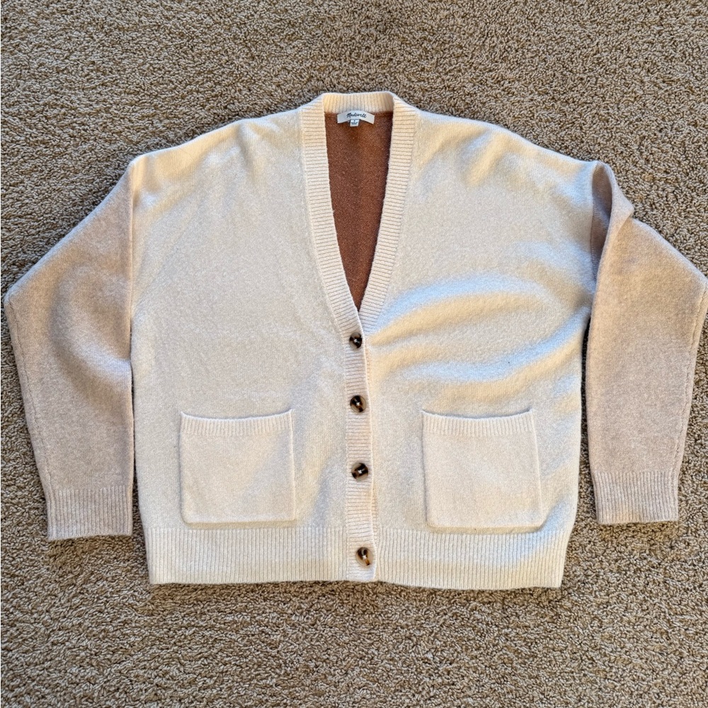 Madewell Colourblock Arbour Cardigan in Coziest Yarn